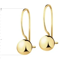 Złote kolczyki - kulki