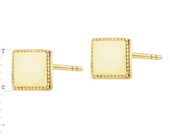 Złote kolczyki - kwadraty