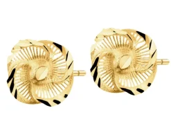 Złote kolczyki - kwiaty
