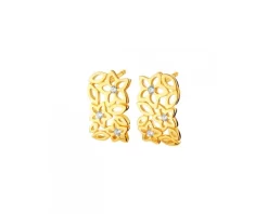 Złote kolczyki - kwiaty