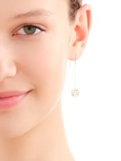 Złote kolczyki - kwiaty