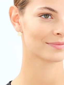 Złote kolczyki - kwiaty