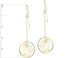 Złote kolczyki - liście