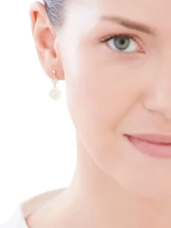 Złote kolczyki - rozety