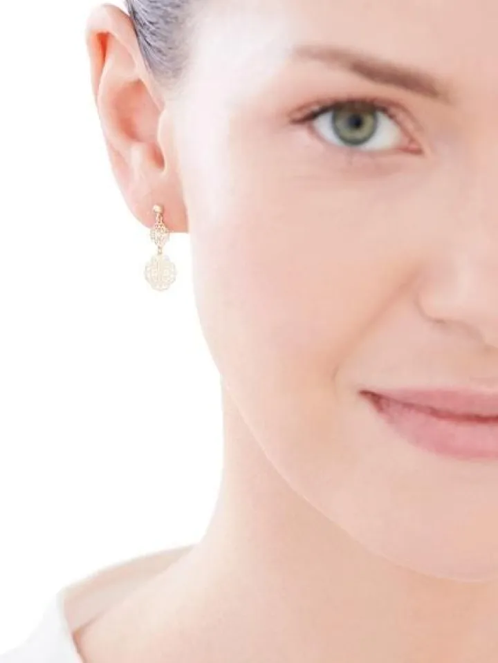 Złote kolczyki - rozety