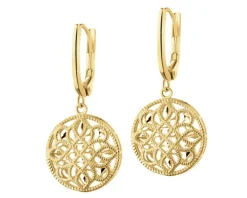 Złote kolczyki - rozety