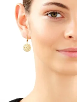 Złote kolczyki - rozety