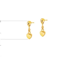 Złote kolczyki - serca