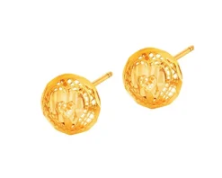 Złote kolczyki - serca