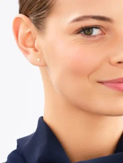 Złote kolczyki - serca