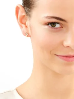 Złote kolczyki - serca