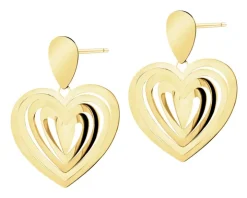 Złote kolczyki - serca