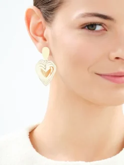Złote kolczyki - serca