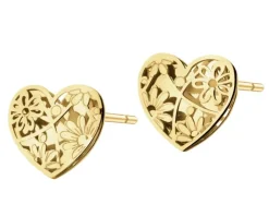 Złote kolczyki - serca