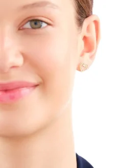 Złote kolczyki - serca