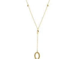 Złote kolczyki, bransoletka i naszyjnik  - komplet