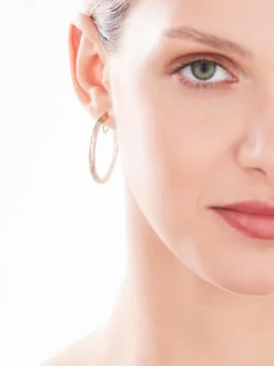 Złote kolczyki elastyczne