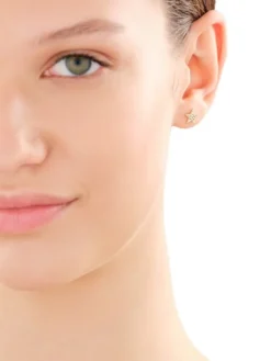 Złote kolczyki i zawieszka - komplet - gwiazdy