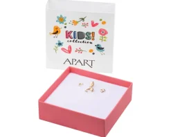 Złote kolczyki i zawieszka - komplet - delfinki