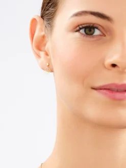 Złote kolczyki i zawieszka - komplet - drzewa