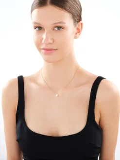 Złote kolczyki i zawieszka - komplet - koła