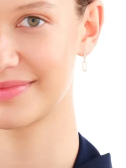 Złote kolczyki, szkło szlifowane