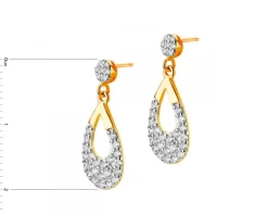 Złote kolczyki z cyrkoniami