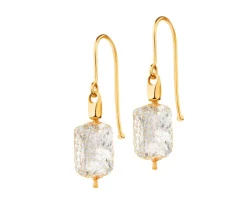 Złote kolczyki z cyrkoniami