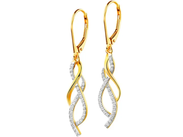 Złote kolczyki z cyrkoniami