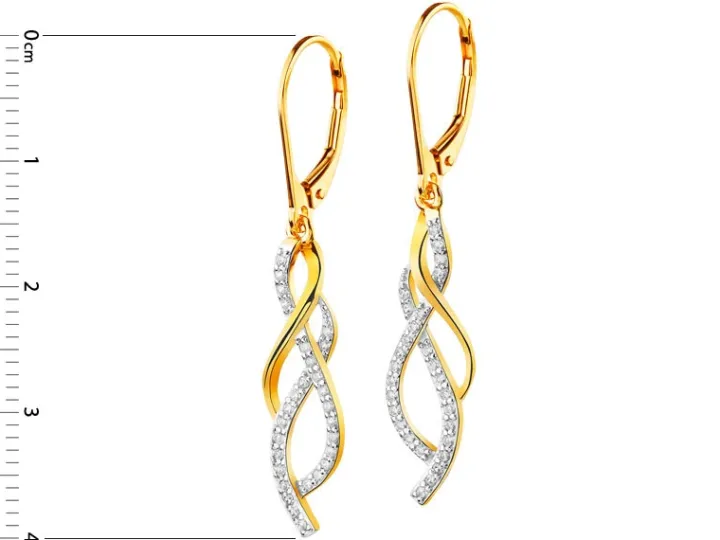 Złote kolczyki z cyrkoniami