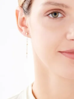 Złote kolczyki z cyrkoniami - kulki