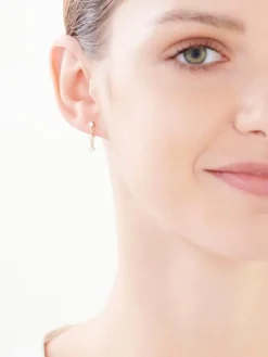 Złote kolczyki z cyrkoniami