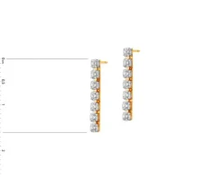 Złote kolczyki z cyrkoniami