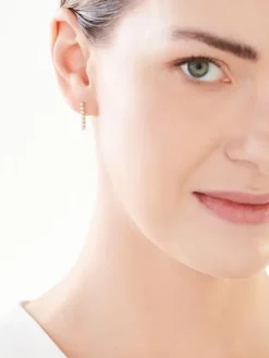 Złote kolczyki z cyrkoniami