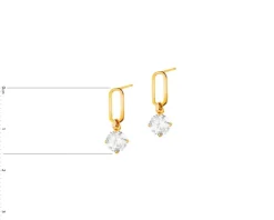 Złote kolczyki z cyrkoniami