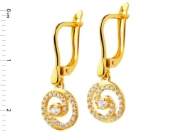 Złote kolczyki z cyrkoniami