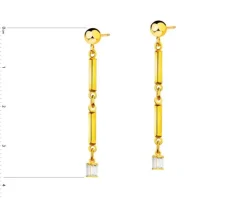 Złote kolczyki z cyrkoniami