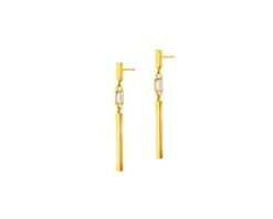 Złote kolczyki z cyrkoniami