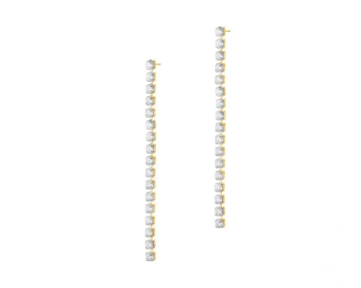 Złote kolczyki z cyrkoniami