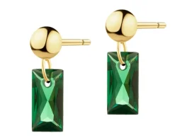 Złote kolczyki z cyrkoniami