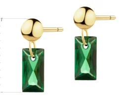 Złote kolczyki z cyrkoniami