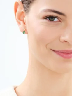 Złote kolczyki z cyrkoniami