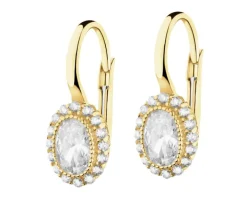 Złote kolczyki z cyrkoniami