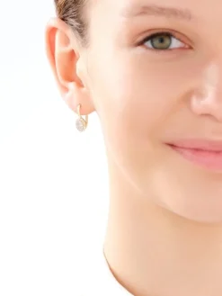 Złote kolczyki z cyrkoniami