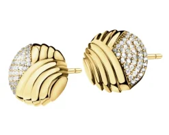 Złote kolczyki z cyrkoniami