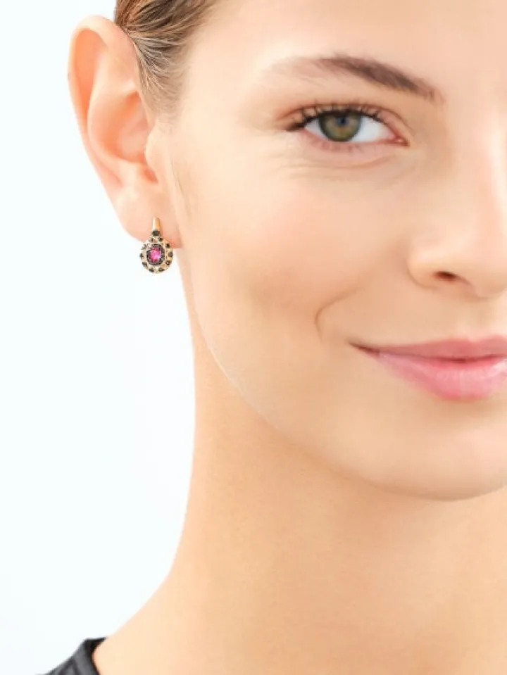 Złote kolczyki z cyrkoniami