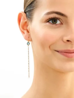 Złote kolczyki z cyrkoniami