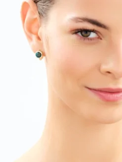 Złote kolczyki z cyrkoniami