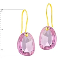 Złote kolczyki z cyrkoniami