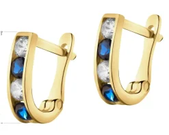 Złote kolczyki z cyrkoniami